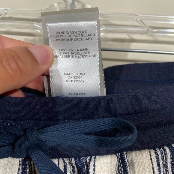 Dolan Striped Frayed Hem Tie Waist Skirt - Picture 5 of 7